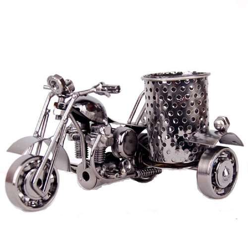 NFASHIONSO Creative Metal Pencil & Pen Holder Display - Motorcycle Theme Desktop Supply Organizer