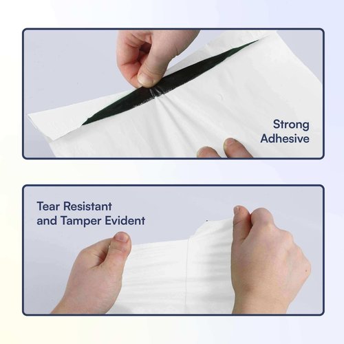 SMART 14.5x19 Recycled Poly Mailers - 200 Pack of White Eco-Friendly Packaging Mailing Bags | Recyclable & Sustainable, Cute & Stylish Small Business Supplies | 2.5 Mil Thick - 200 Pack