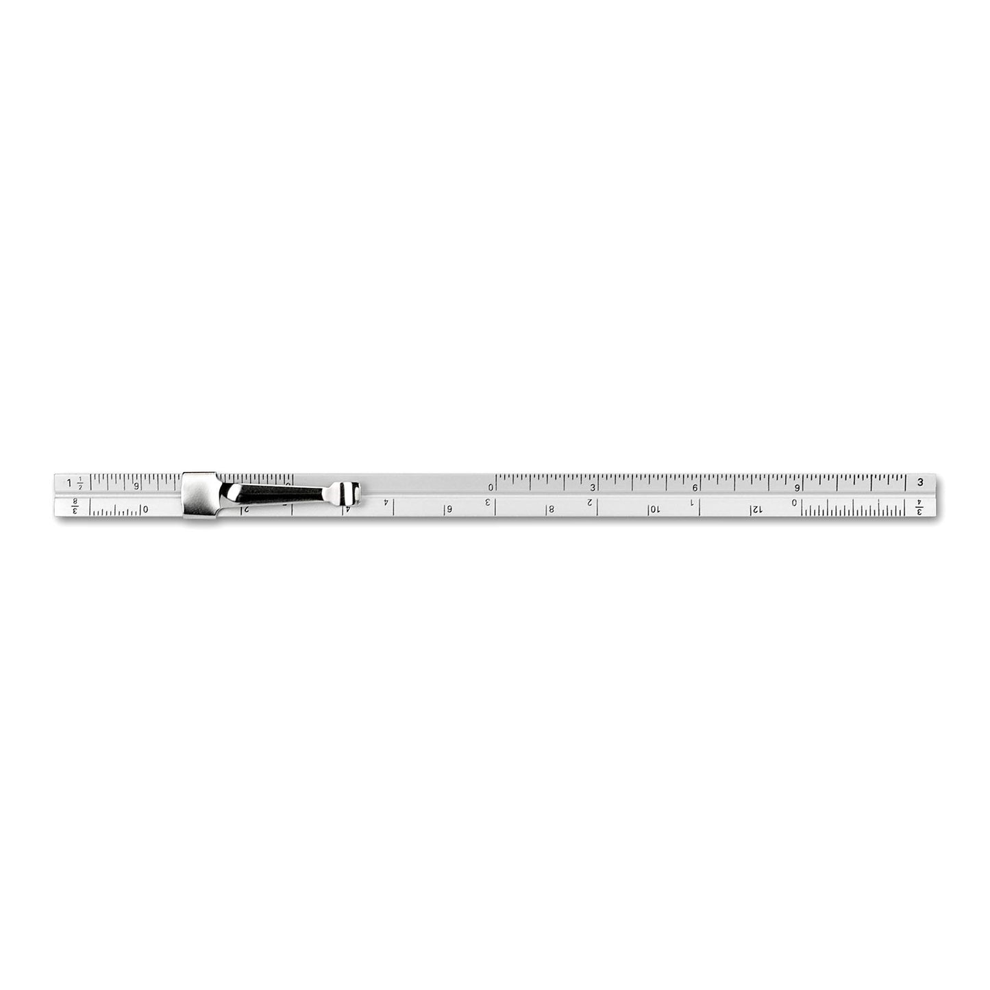 Alumicolor Aluminum Architect Pocket Scale With Clip, 6IN, Silver