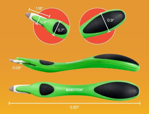 Bostitch Office Magnetic Staple Remover - Easy Puller for Office, Home & School | Neon Colors, 3 Pack