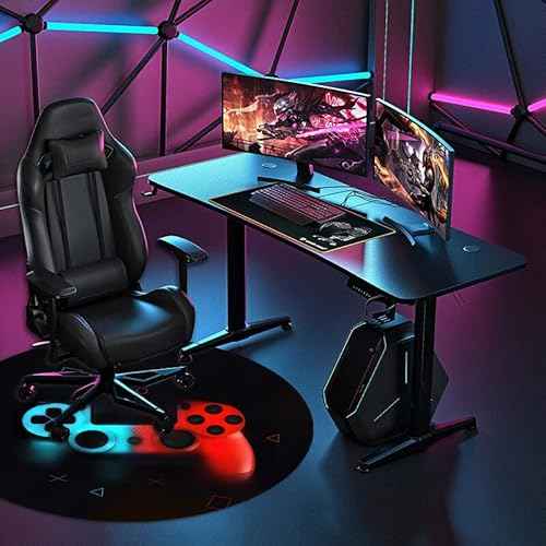 Generic Gaming Chair Mat for Hardwood Floor, Non-Slip Round Office Chair Mat, 47" x 1", Red