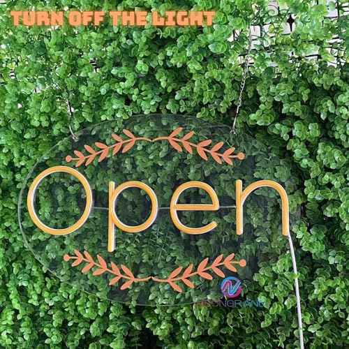 LED Open Sign for business ? Led Neon Light with Hanging Kit and Plug for Shop, Window, or Business Use (Orange Yellow, 16.5x10.5'')