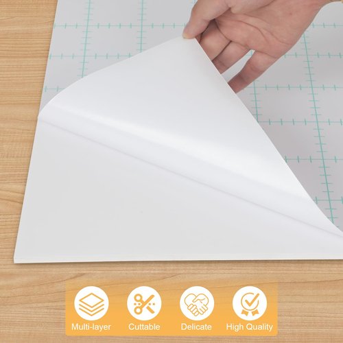 6 Pcs White Self Adhesive Foam Board 11x17inch 3/16 Thick Large Foam Board Foam Core Board 11x17 Foam Board Adhesive Foam Board for Signs, Buffered Presentations, School, Office and Art Projects