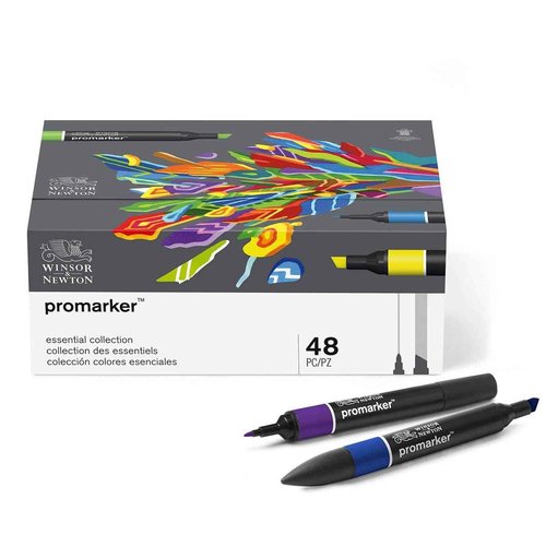 Winsor & Newton Promarker, Set of 48, Essential Collection