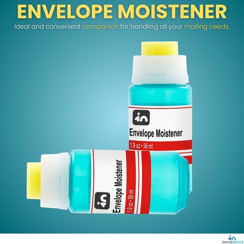 1InTheOffice Envelope Moistener - 2 Pack for Effortless Sealing | Ideal for Home or Office Use