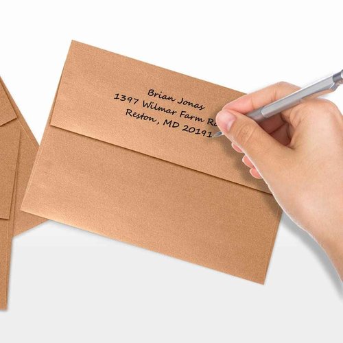 LUXPaper A7 Invitation Envelopes | Peel & Press | 5 1/4" x 7 1/4" | Copper Metallic | 80lb. Text | 250 Qty