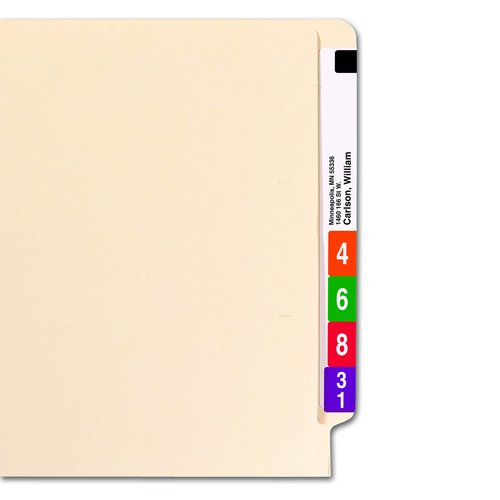 Smead 100% Recycled End Tab File Folder, Shelf-Master® Reinforced Straight-Cut Tab, Letter Size, Manila, 100 per Box (24160)