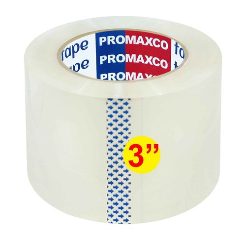 PROMAXCO 3" Heavy Duty Packing Tape, 24 Rolls, Clear, 3" Core, Total 1440Y, Clear, 2.2 mil, 3 inch x 60 Yards, Refill for Packaging and Shipping(3" Width, not 2" Width)