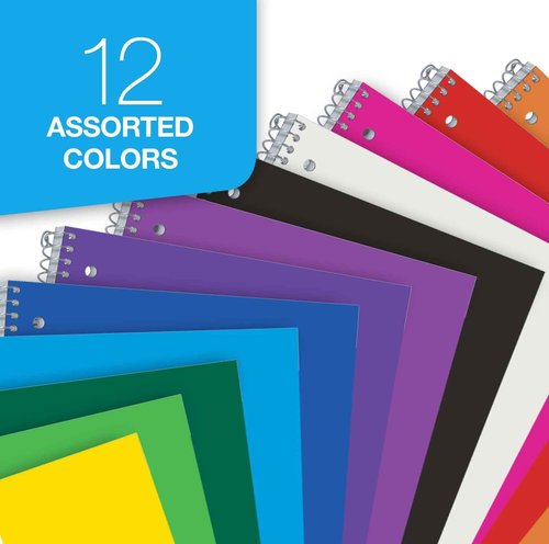Oxford Spiral Notebook 8.5 X 11, Water Resistant Cover, 100 Sheets, College Ruled, 1 Subject - Pack of 12