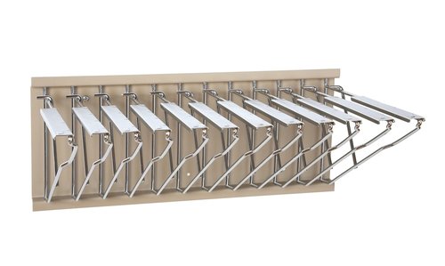 Brookside Design Wall Mounted Blueprint Storage Rack – Holds Up To 1200 Blueprints In 12 Pivot Hangers – Blueprint Hanging Rack, Heavy Duty - WRWH