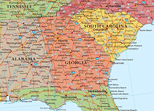 48x78 United States Wall Map - Laminated, UV Coated for Dry-Erase - Swiftmaps
