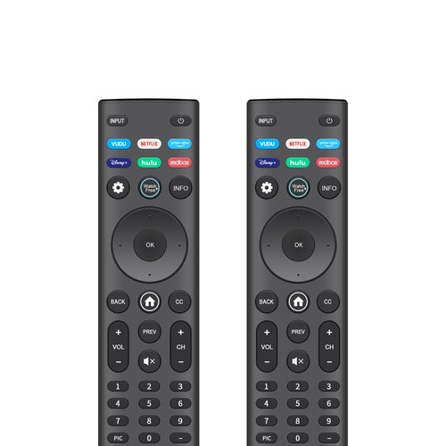 Replacement 2 Pack Remote Control for VIZIO All LED LCD HD 4K UHD HDR Smartcast 3D Smart TVs XRT140 Universal TV Remote XRT136 Replace for Vizio-Smart-TV-Remote for Vizio TV(D/E/M/P/PX/V/OLED-Series)