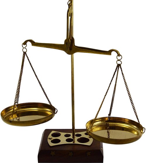MAANVISH Old Traditional Goldsmith Weight (tarazu) showpiece Brass Weighing Scale Balance Justice Law Scale Decoration Nautical Home Decor Scale Small Brass Weight Scale