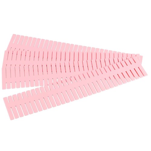 ZOENHOU 60 PCS DIY Drawer Divider Organizers, Pink Grid Drawer Dividers, Adjustable Premium Plastic Organizers for Makeup Drawers Desktop Kitchen Drawer Organizers and Storage, 12.6 x 2.76 Inch