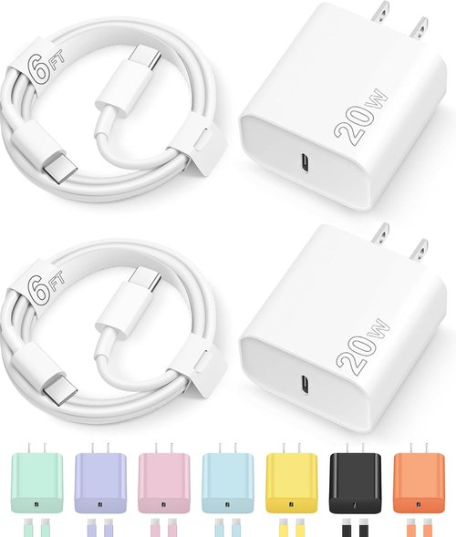 iPhone 17 Charger - Fast Charging USB-C Block with 6FT Cable for iPhone 17/16/15 Models