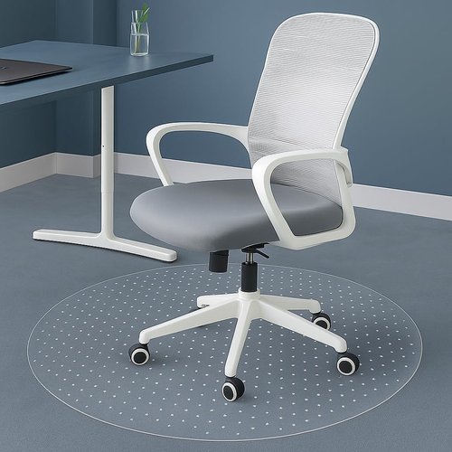 Office Chair Mat for Carpet, 39"×39" Round Rolling Gaming Chair Mat with Anti-Slip Particles, Clear Heavy Duty Floor Protector for Office&Home