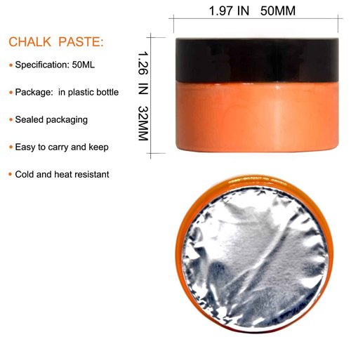 BOOLOOEN 24 Chalk Paste Paint, Ink for Stencils, Art Paste for Drawing on Wooden Boards and T-Shirts