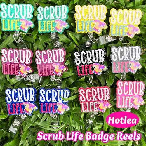 72 PCS Funny Badge Reel with Pen Set Healthcare CNA RN LPN Nurse Badge Accessories for Work Including Retractable Badge Reel, Mini Highlighter, Permanent Marker, Ballpoint Pen