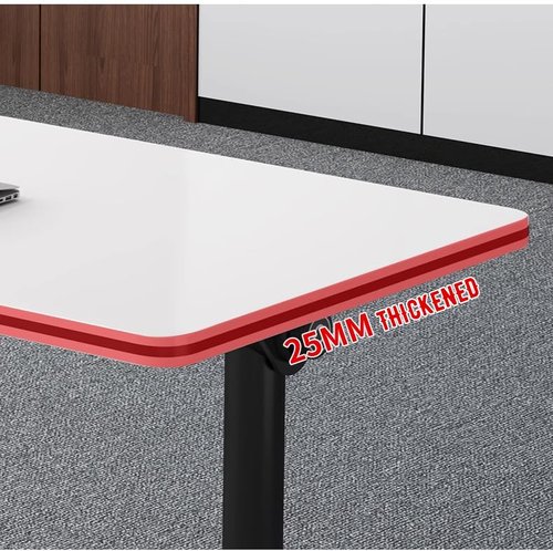 LISDERGOD Conference Table Foldable Meeting Tables, Mobile Training Table with Wheels, Flip Top Rolling Seminar Meeting Tables for Office,Meeting Room,classr