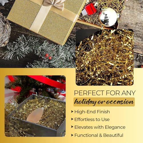 Shunzar Crinkle Cut Paper Filler for Gift Baskets, Boxes & Bags,