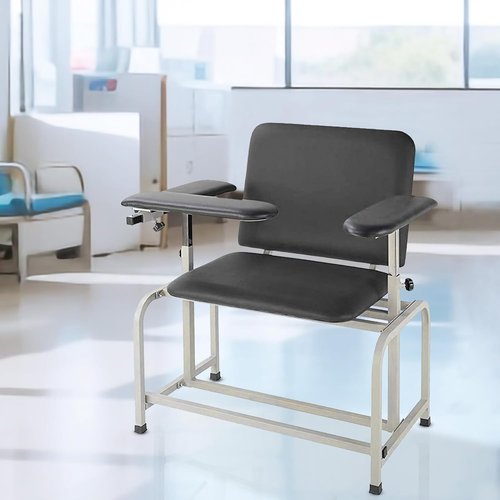 Helsevesen XL Blood Drawing Chair - Wide Bariatric Phlebotomy Chair with Padded Seat & Adjustable Armrest