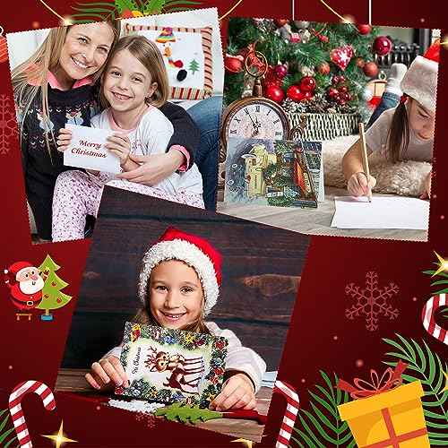 Jetec 200 Pack Christmas Cards with Envelopes Christmas Holiday Greeting Card Set with 200 Christmas Cards and 200 Envelopes, 20 Designs, 4 x 6 Inch
