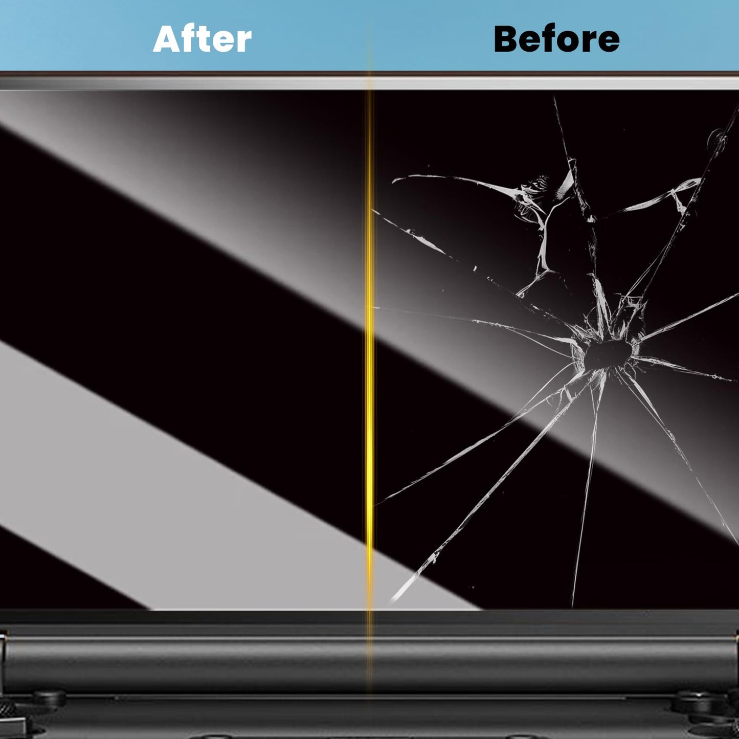 KCMOSGI Screen Protector for AYN THOR Handheld Console, Tempered Glass Protection Accessories, Scratch-Resistant, High-Definition, Easy Install, (Upper & Lower Screen)