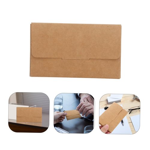 TEHAUX 30Pcs Kraft Paper Business Card Holder Box, Multi-Functional Card Storage Organizer for Desk, Membership, and More