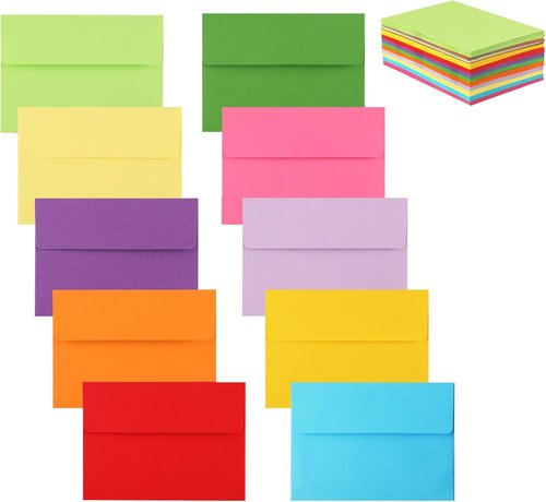 Granhoolm A7 Invitation Envelopes - 100 Pack Peel & Press for 5x7 Cards | Ideal for Weddings & Events