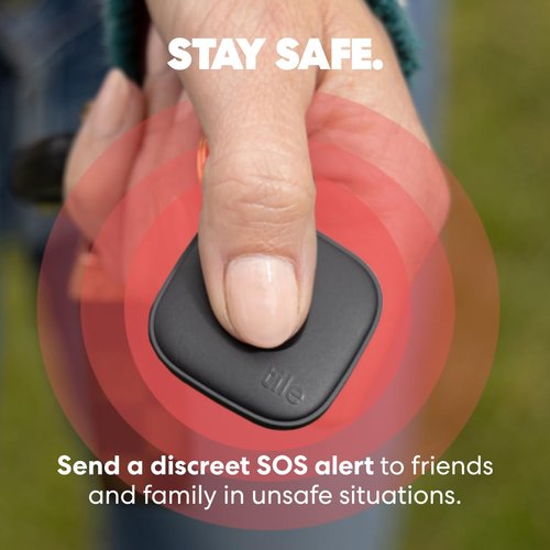 Tile by Life360 Mate Bluetooth Tracker, Keys Finder and Item Locator for Keys, Bags and More. Phone Finder. Both iOS and Android Compatible. 1-Pack (Black)