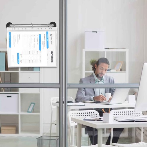 10 Pack Magnetic 3 Binder Rings 1 Inch D Ring Magnetic Hanging Binder Rings Locking Mechanism for Hanging 8.5 x 11 Inch Sheets Letter Size Paper (10)