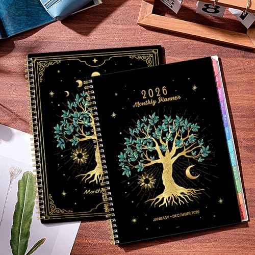 2026 Monthly Planner - Monthly Planner/Calendar 2026, from January to December 2026, 8.75'' x 11'', 12-Months 2026 Planner With Tabs, Inner Pocket
