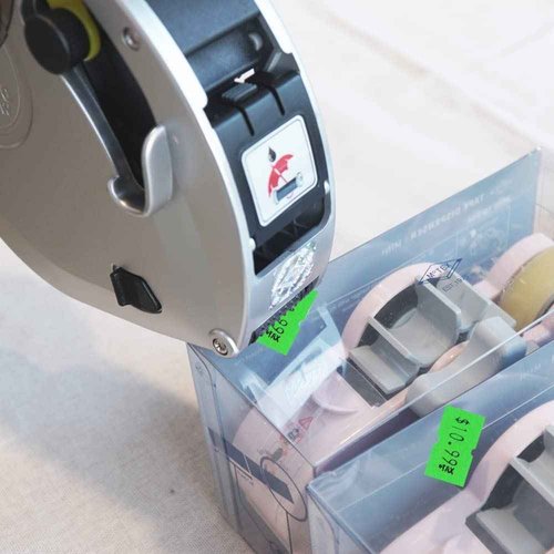 Motex 1 Line Labels - 25,000 Green Blank Price and Date Gun Labels with 1 Ink Roll, Fits MX-5500 and Perco 1 Line Price and Date Guns
