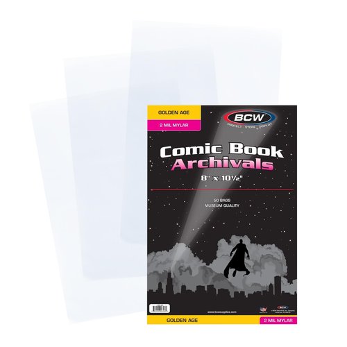 BCW 1-GOL-M2 Golden Comic Mylar Archivals - 2 Mil