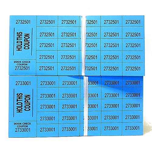 Auction Tickets - 1000 Sheets - Assorted Colors (Blue)