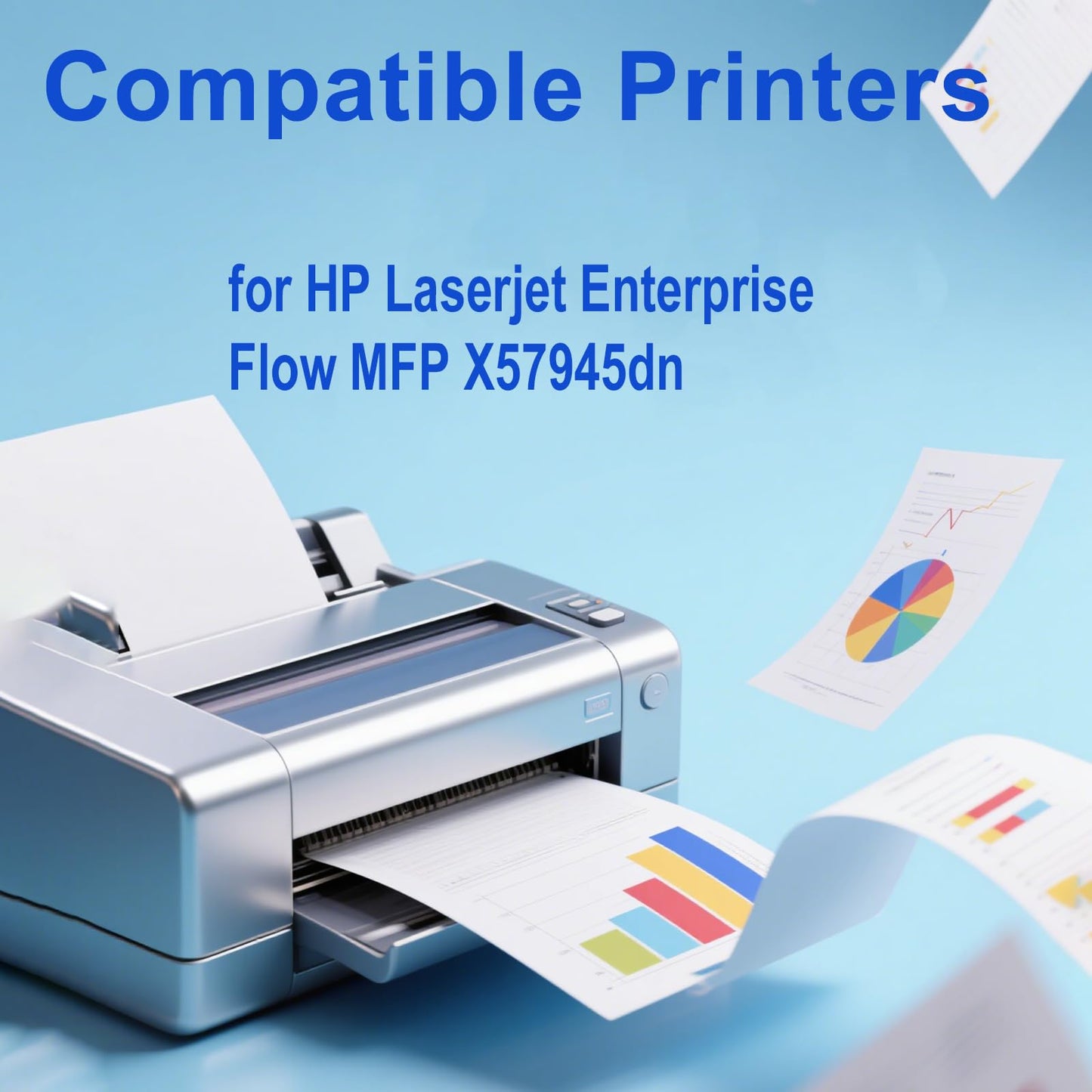 ZHINGUAN W9251MC Cyan Toner Cartridge Replacement for H P W9250MC Toner Cartridge Work for Enterprise Flow MFP X57945dn Printer（18,000 Pages）