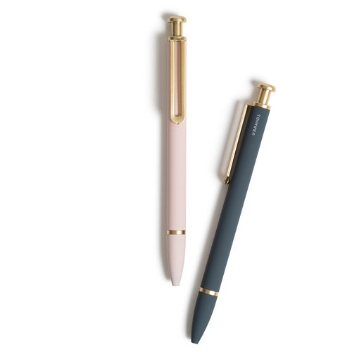 U Brands Soft Touch Midnight Monterey Ballpoint Pens, 1 mm, 4 Count (5136E06-24) & Monterey Soft Touch Ballpoint Pens, Office Supplies, Midnight Black and Blush, Medium Point, 0.7mm, 2 Count