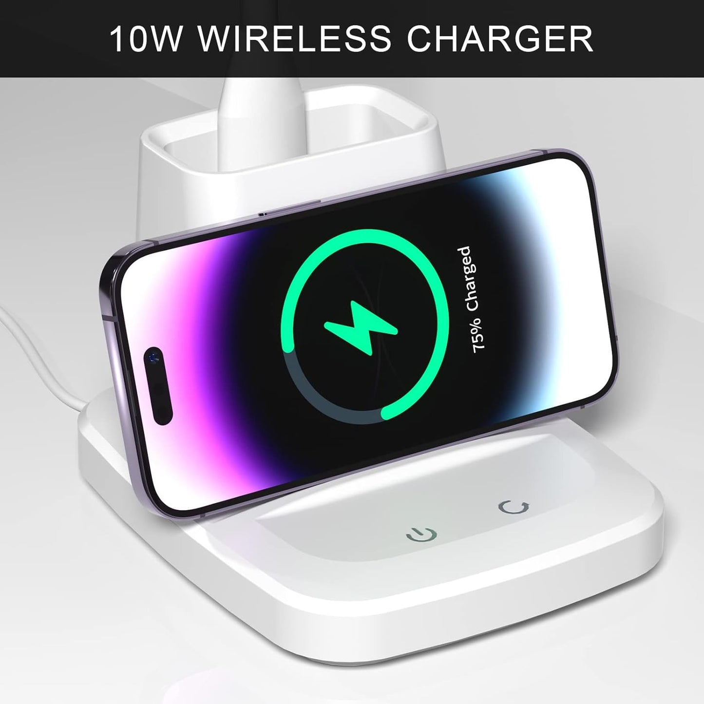 Skiennix LED Desk Lamp with Wireless Charger - 800LM, 3 Color Modes, Flexible Arm & Pen Holder for Home Office