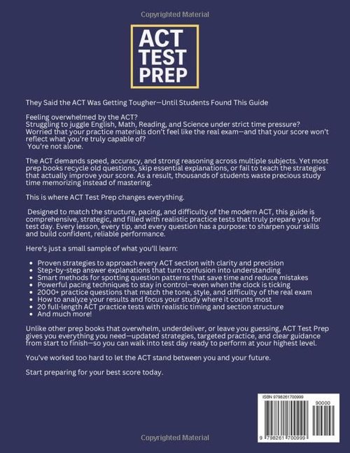ACT Test Prep - Complete & Updated Study Guide with Full-Length Practice Tests | Ace the ACT Exam