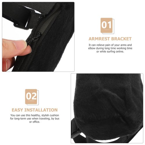 TOGEVAL 2Pcs Chair Armrest Cushions Ergonomic Sponge Arm Pads for Office Gaming and Wheelchairs Replaceable Armrest Covers for Desk Comfort and Support