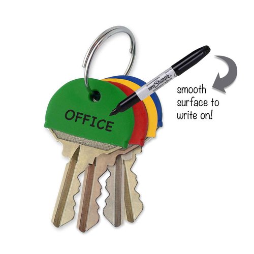 Lucky Line Key Caps. X-Large, 150 per Box, Assorted Colors (16000), Industrial Fit