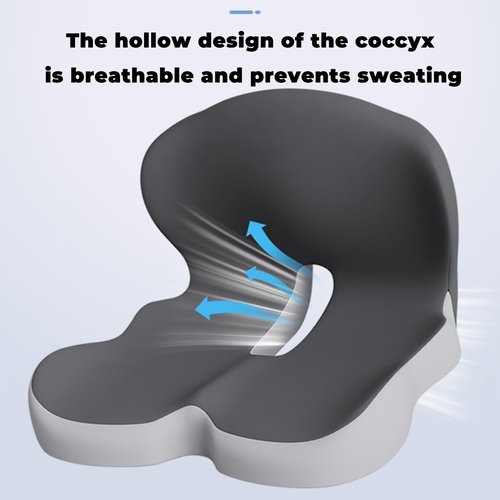 Memory Foam L-Shaped Integrated Seat Cushions, Car Seat Ergonomic Design,Back Support Memory Foam Seat Cushion for Office Chair (Black)