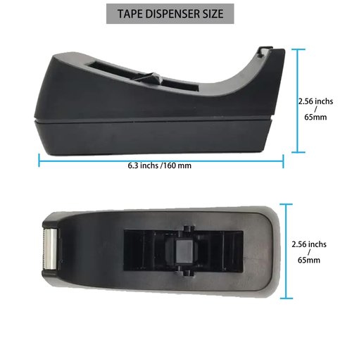 MJUNM Transparent Tape with Dispenser 10 Pack Tape Dispensers Desk unweighted Non Skid Base Desktop Dispenser Bulk for Office Home School