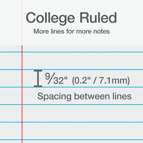 Oxford 3 Subject College Ruled Spiral Notebook 8.5x 11 - Poly, Water Resistant Cover - 150 Sheets, 6 Pack