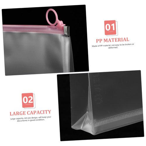 Angoily 4pcs Document Folders Thick Plastic File Envelopes Easy Closure for Office Supplies and Organizing Stationery Stylish Colors