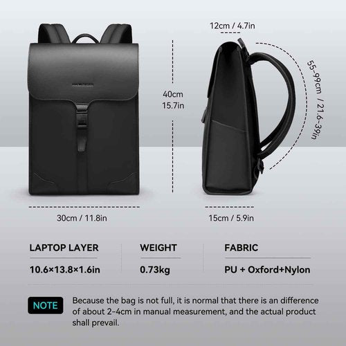 MARKETRON Slim Laptop Backpack for Men, 15.6 Inch Business Backpack with High Tech Magnetic Snap, Waterproof Fashion Casual Backpack Ideal for Working, Daily Life