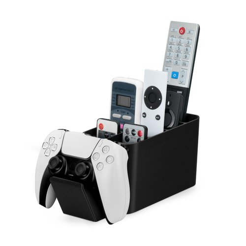 BRAINWAVZ Game Controller, Remote Control Holder & Pen Organizer, Ideal for Side Tables & Desktops (For 3 to 5 Remotes, 1 Game Controller, Pens & Stationery)