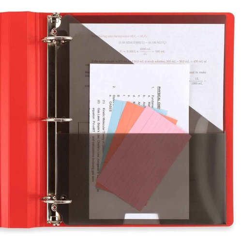 Five Star 3-Ring Binder + Study App, 6 Pack, 1-1/2 Inch Binder with D Rings and Customizable Clear View Cover, 375 Sheet Capacity, Assorted Colors (261460-23)