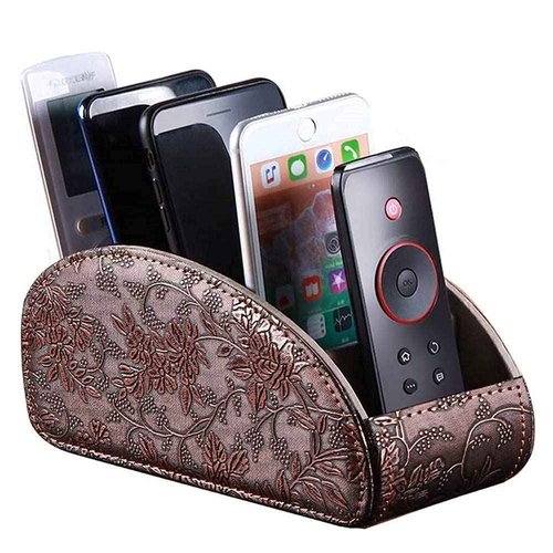 YAPISHI 1x Swivel Desk Organizer Caddy + 1x Remote Control Holder, Leatherette