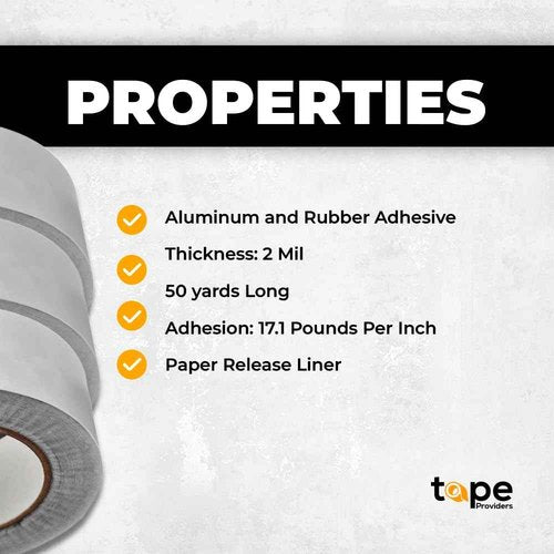 WOD Aluminum Foil Tape - 12 inch x 50 yd. Heat Shield Reflective Sealant Tape - Ideal for HVAC, Duct, Pipe, and Metal Insulation and Repair Home or Business Uses AFTR36